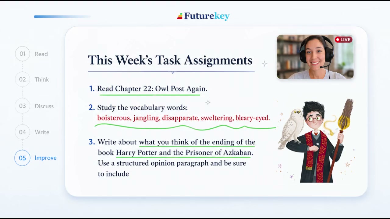 FutureKey School online reading lesson preview