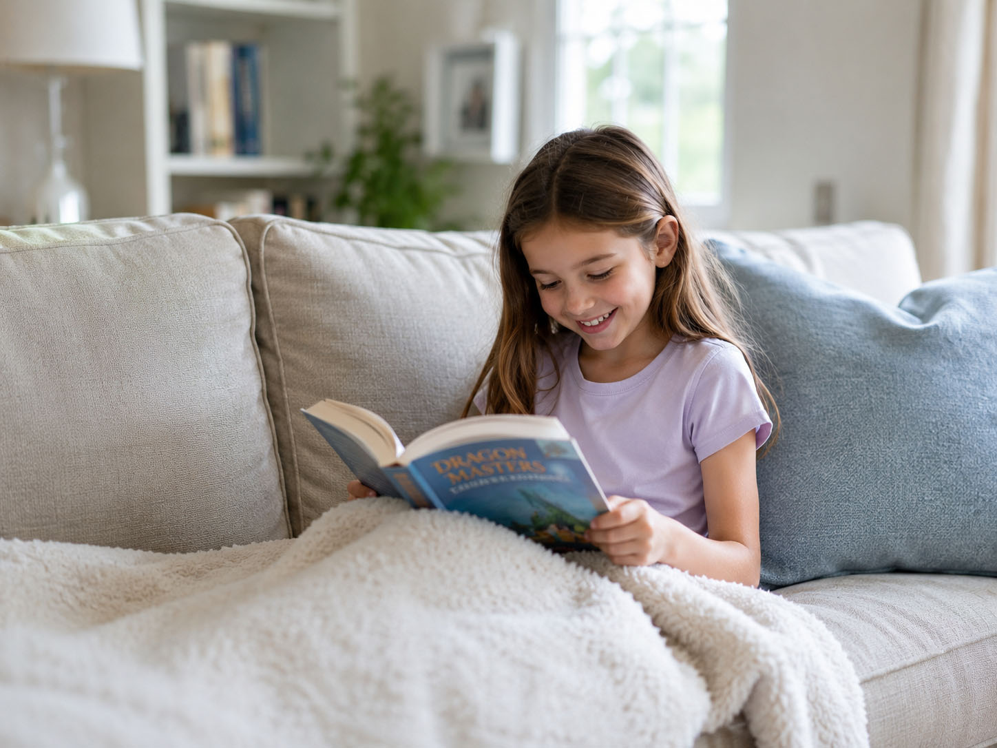 Young student reading a chapter book — Foundation stage